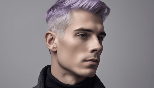 Exprimez votre style avec des cheveux violet pastel courts pour hommes