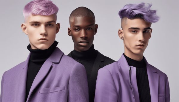 Les hommes adoptent les cheveux violet pastel pour un style unique